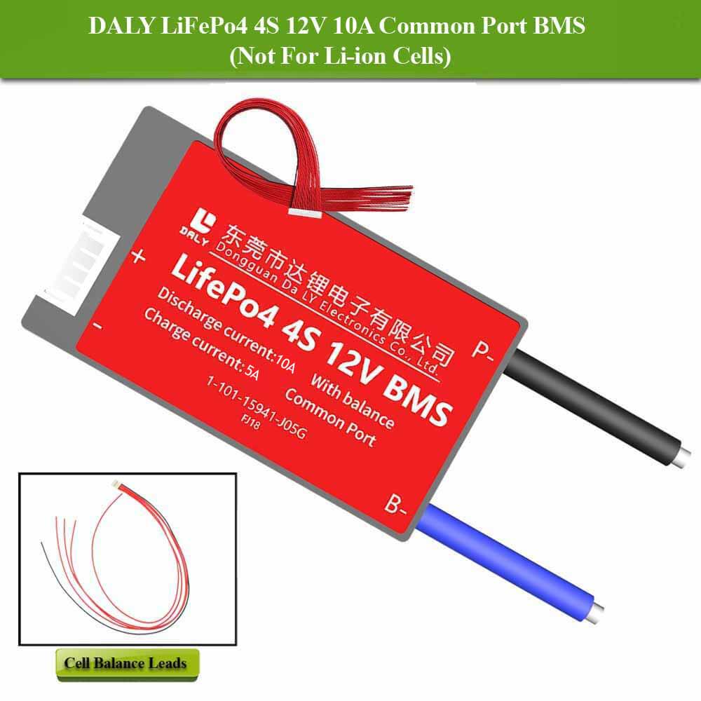 Daly 4S 12V LiFePo4 10A Common Port Battery Protection Module With