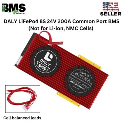 DALY BMS 8S 24V LiFePo4 200A Common Port Battery protection module