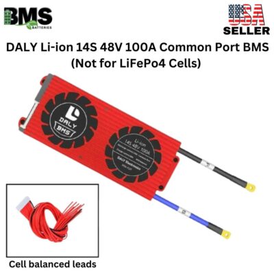 DALY BMS 14S 48V Lithium ion 100A Common Port Battery protection module.