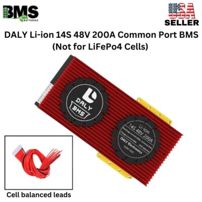 DALY BMS 14S 48V Lithium ion 200A Common Port Battery protection module.