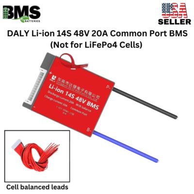 DALY BMS 14S 48V Lithium ion 20A Common Port Battery protection module.