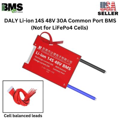 DALY BMS 14S 48V Lithium ion 30A Common Port Battery protection module.