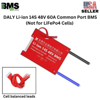 DALY BMS 14S 48V Lithium ion 60A Common Port Battery protection module.