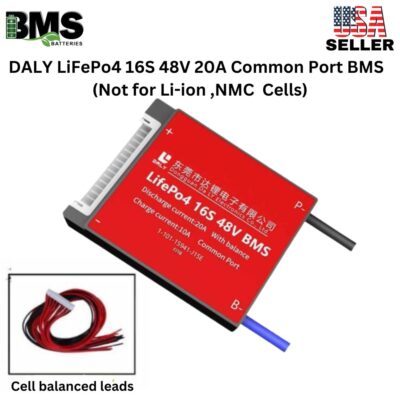 DALY BMS 16S 48V LiFePo4 20A Common Port Battery protection module