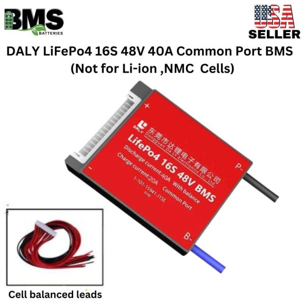 DALY BMS 16S 48V LiFePo4 40A Common Port Battery protection module