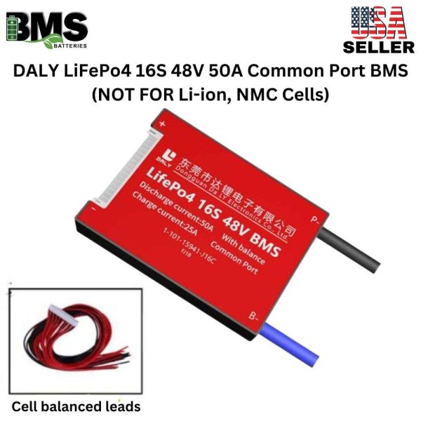 DALY BMS 16S 48V LiFePo4 50A Common Port Battery protection module