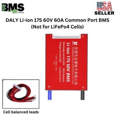 DALY BMS 17S 60V Lithium ion 60A Common Port Battery protection module