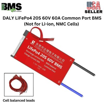 DALY BMS 20S 60V LiFePo4 60A Common Port Battery protection module.