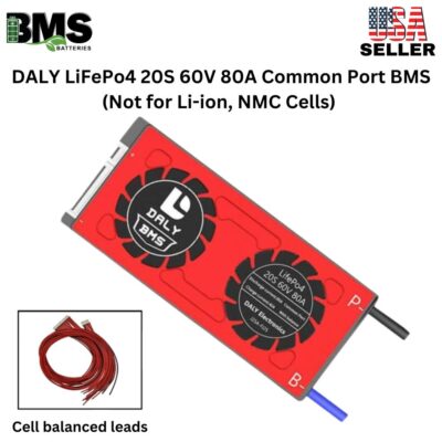 DALY BMS 20S 60V LiFePo4 80A Common Port Battery protection module.