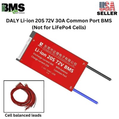 DALY BMS 20S 72V Lithium ion 30A Common Port Battery protection module.