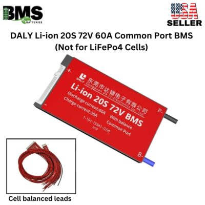 DALY BMS 20S 72V Lithium ion 60A Common Port Battery protection module.