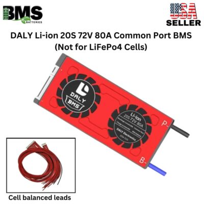 DALY BMS 20S 72V Lithium ion 80A Common Port Battery protection module.