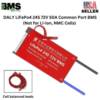 DALY BMS 24S 72V LiFePo4 50A Common Port Battery protection module