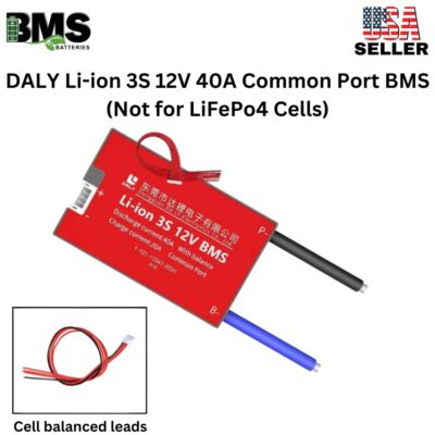 DALY BMS 3S 12V Lithium ion 40A Common Port Battery protection module