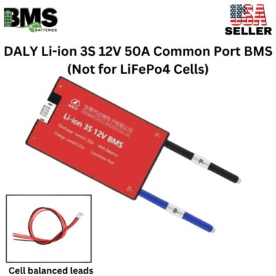 DALY BMS 3S 12V Lithium ion 50A Common Port Battery protection module