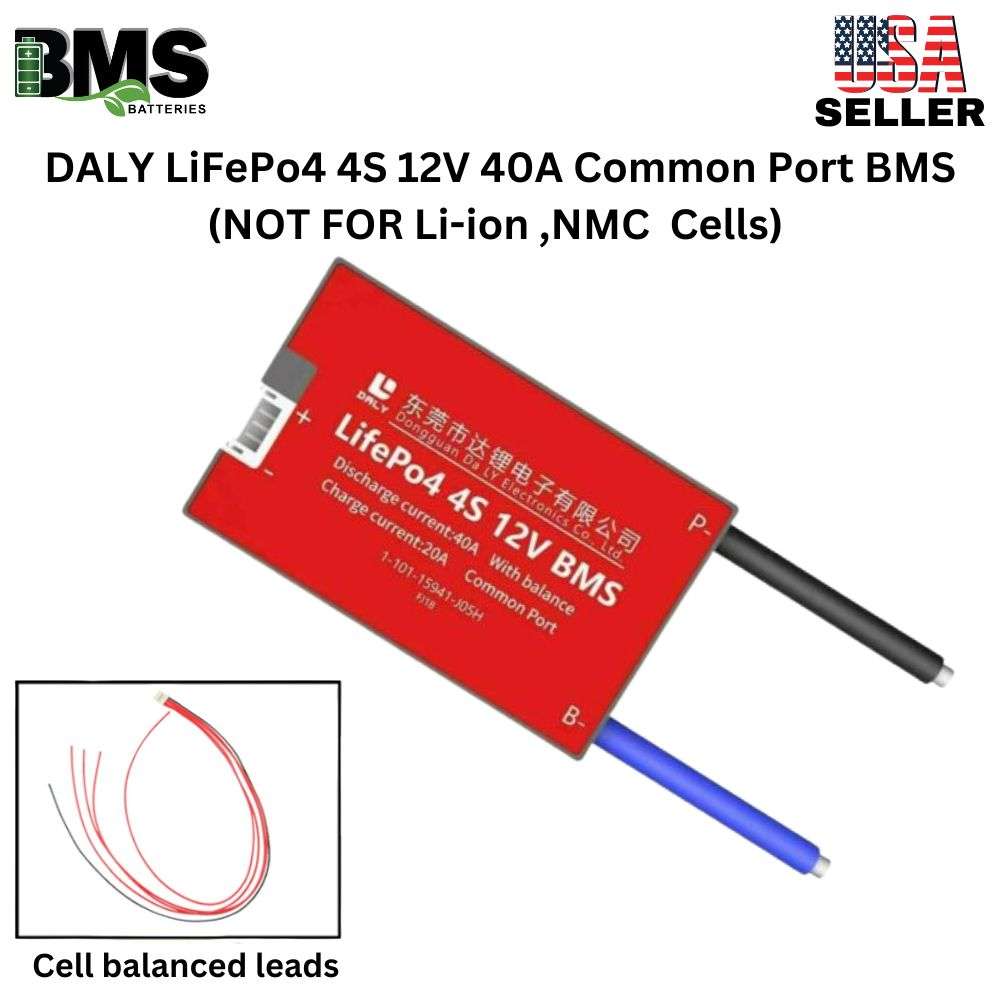 DALY BMS 4S 12V LiFePo4 40A Common Port Battery protection module