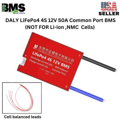 DALY BMS 4S 12V LiFePo4 50A Common Port Battery protection module