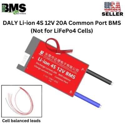 DALY BMS 4S 12V Lithium ion 20A Common Port Battery protection module.