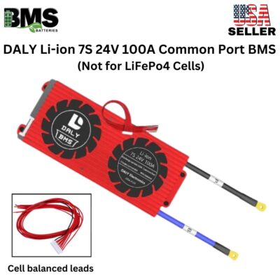 DALY BMS 7S 24V Lithium ion 100A Common Port Battery protection module.