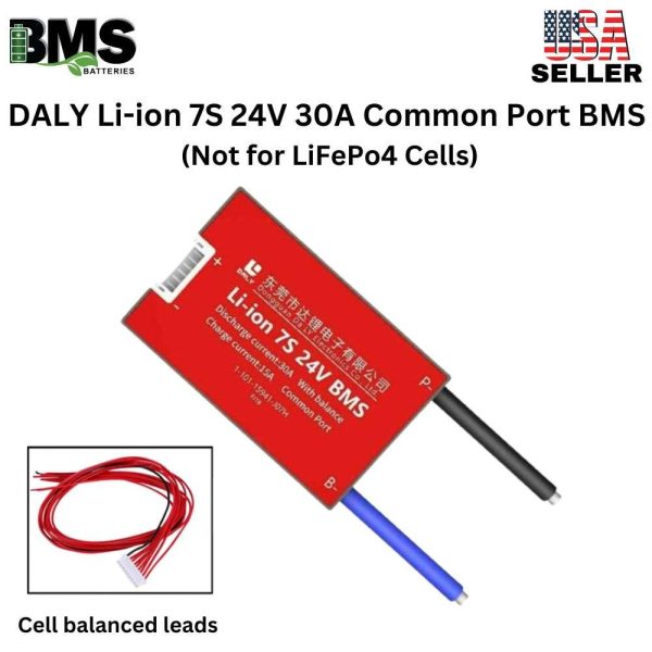 DALY BMS 7S 24V Lithium ion 30A Common Port Battery protection module.