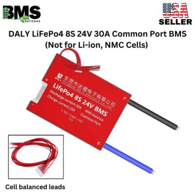 DALY BMS 8S 24V LiFePo4 30A Common Port Battery protection module