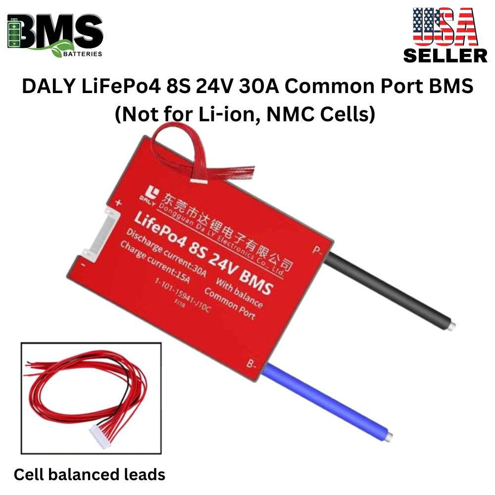 DALY BMS 8S 24V LiFePo4 30A Common Port Battery protection module
