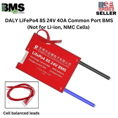 DALY BMS 8S 24V LiFePo4 40A Common Port Battery protection module