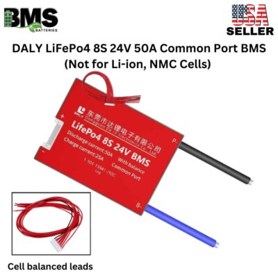 DALY BMS 8S 24V LiFePo4 50A Common Port Battery protection module