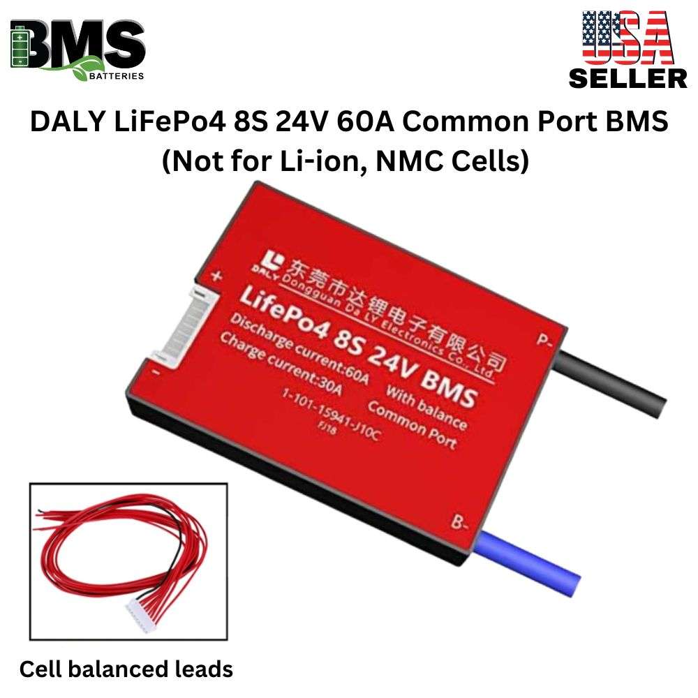 DALY BMS 8S 24V LiFePo4 60A Common Port Battery protection module