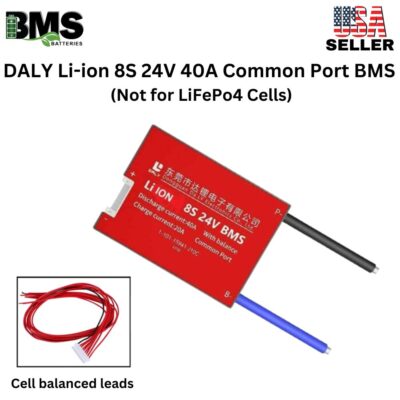 DALY BMS 8S 24V Lithium ion 40A Common Port Battery protection module.