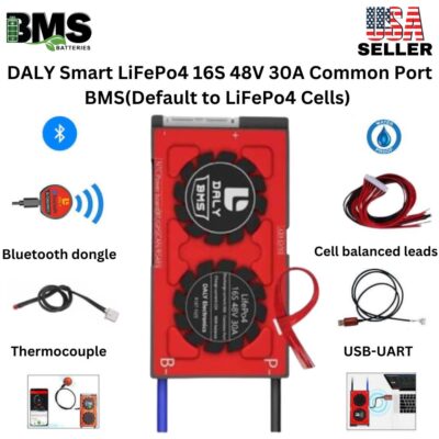 DALY Smart BMS 16S 48V 30A LiFePo4 Battery Protection Module