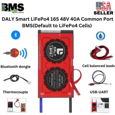 DALY Smart BMS 16S 48V 40A LiFePo4 Battery Protection Module