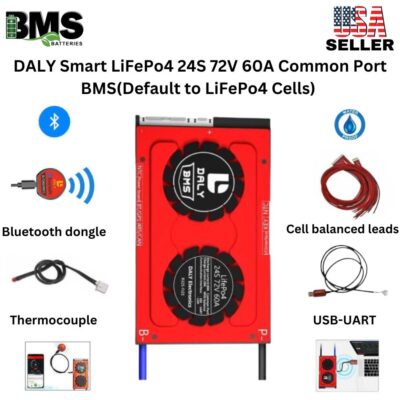 DALY Smart BMS 24S 72V 60A LiFePo4 Battery Protection Module
