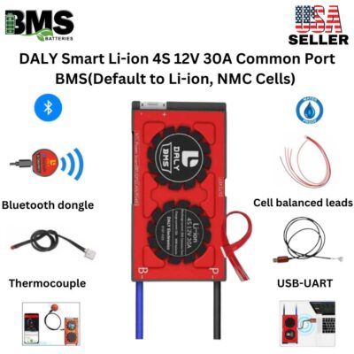 DALY Smart BMS 4S 12V 30A Lithium ion Battery Protection Module.
