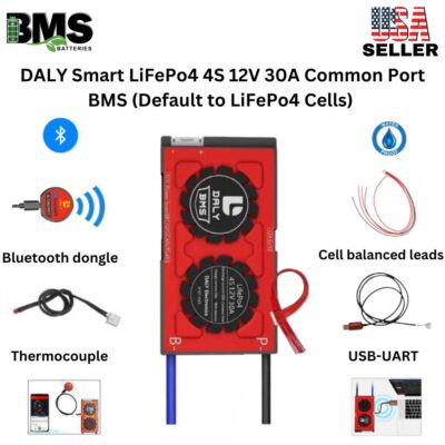 DALY Smart BMS 4S 12V 30A LiFePo4 Battery Protection Module
