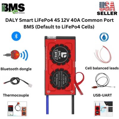 DALY Smart BMS 4S 12V 40A LiFePo4 Battery Protection Module