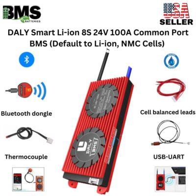 DALY Smart BMS 8S 24V 100A Lithium ion Battery Protection Module.