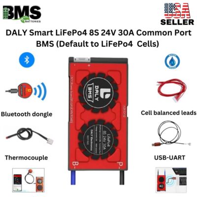 DALY Smart BMS 8S 24V 30A LiFePo4 Battery Protection Module
