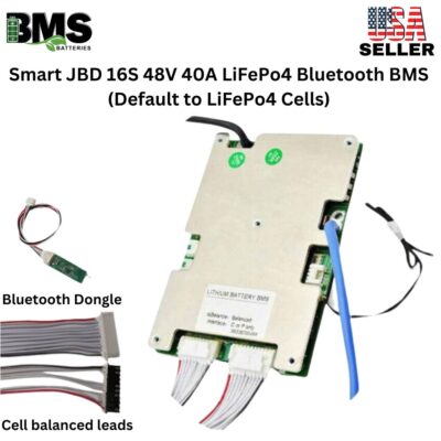 Smart Jiabaida (JBD) 16S 48V 40A LiFePo4 Common Port Battery protection module.