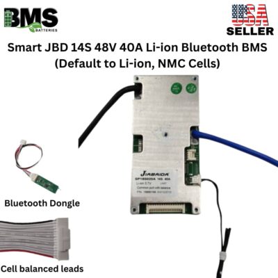 Smart Jiabaida (JBD) 14S 48V 40A Lithium ion Common Port Battery protection module.