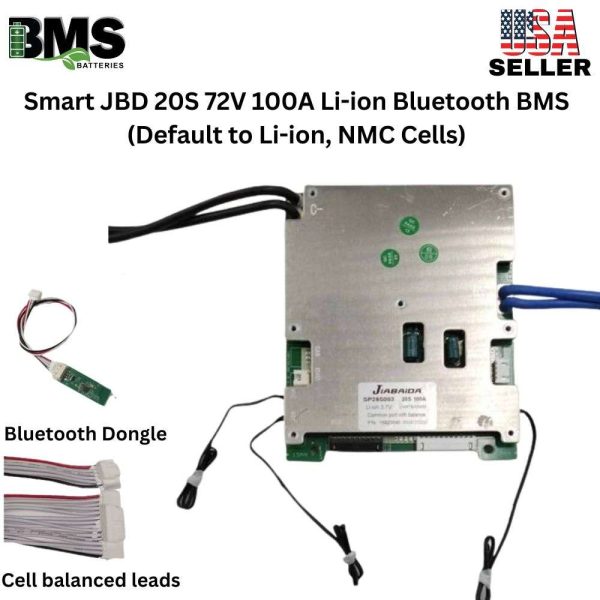 Jiabaida (JBD) Smart BMS 20S 72V 100A Li-ion Battery Protection Module with Bluetooth Dongle BMS