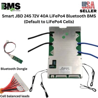 Smart Jiabaida (JBD) 24S 72V 40A LiFePo4 Common Port Battery protection module.
