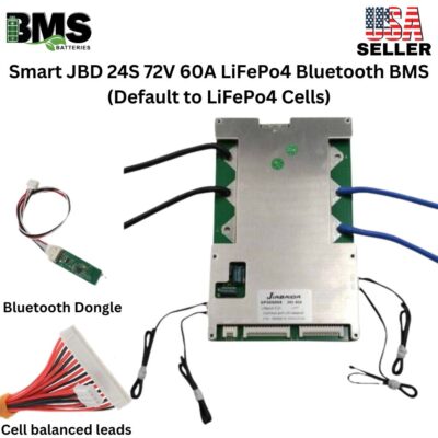 Smart Jiabaida (JBD) 24S 72V 60A LiFePo4 Common Port Battery protection module.