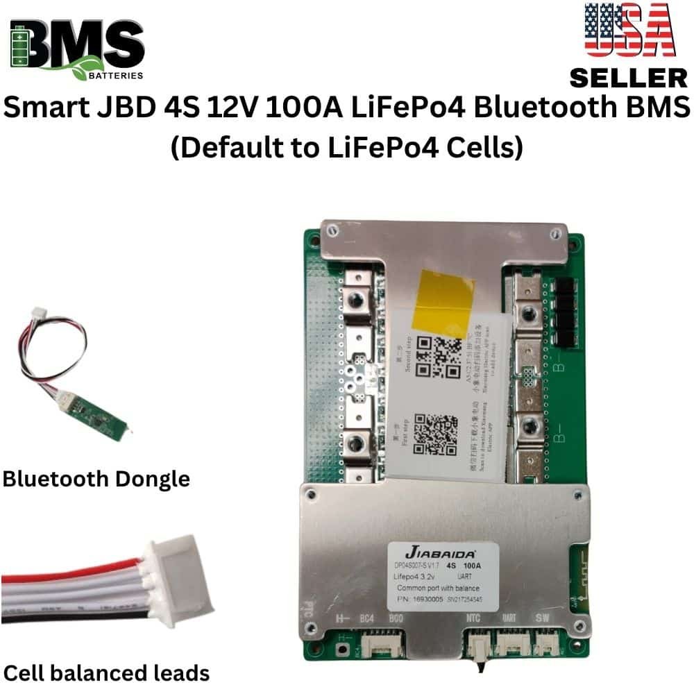 Smart Jiabaida (JBD) 4S 12V 100A LiFePo4 Common Port Battery protection module