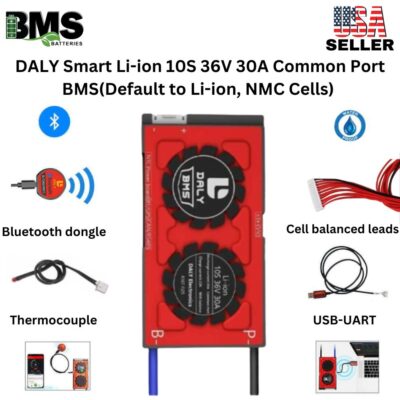 DALY Smart BMS 10S 36V 30A Lithium ion Battery Protection Module.