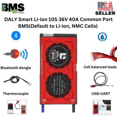DALY Smart BMS 10S 36V 40A Lithium ion Battery Protection Module.