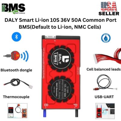 DALY Smart BMS 10S 36V 50A Lithium ion Battery Protection Module.