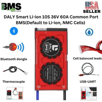 DALY Smart BMS 10S 36V 60A Lithium ion Battery Protection Module.