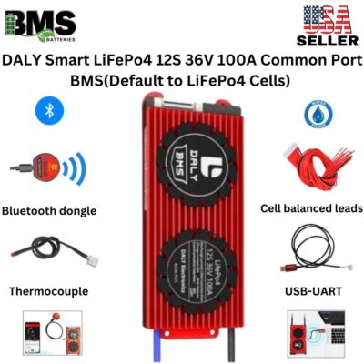 DALY Smart BMS 12S 36V 100A LiFePo4 Battery Protection Module