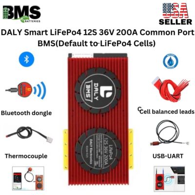 DALY Smart BMS 12S 36V 200A LiFePo4 Battery Protection Module